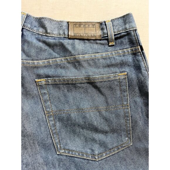 Vintage Tommy Hilfiger Jeans 38x30 Blue Denim Pocketed Wide Leg Baggy‎ Y2K - Picture 5 of 13